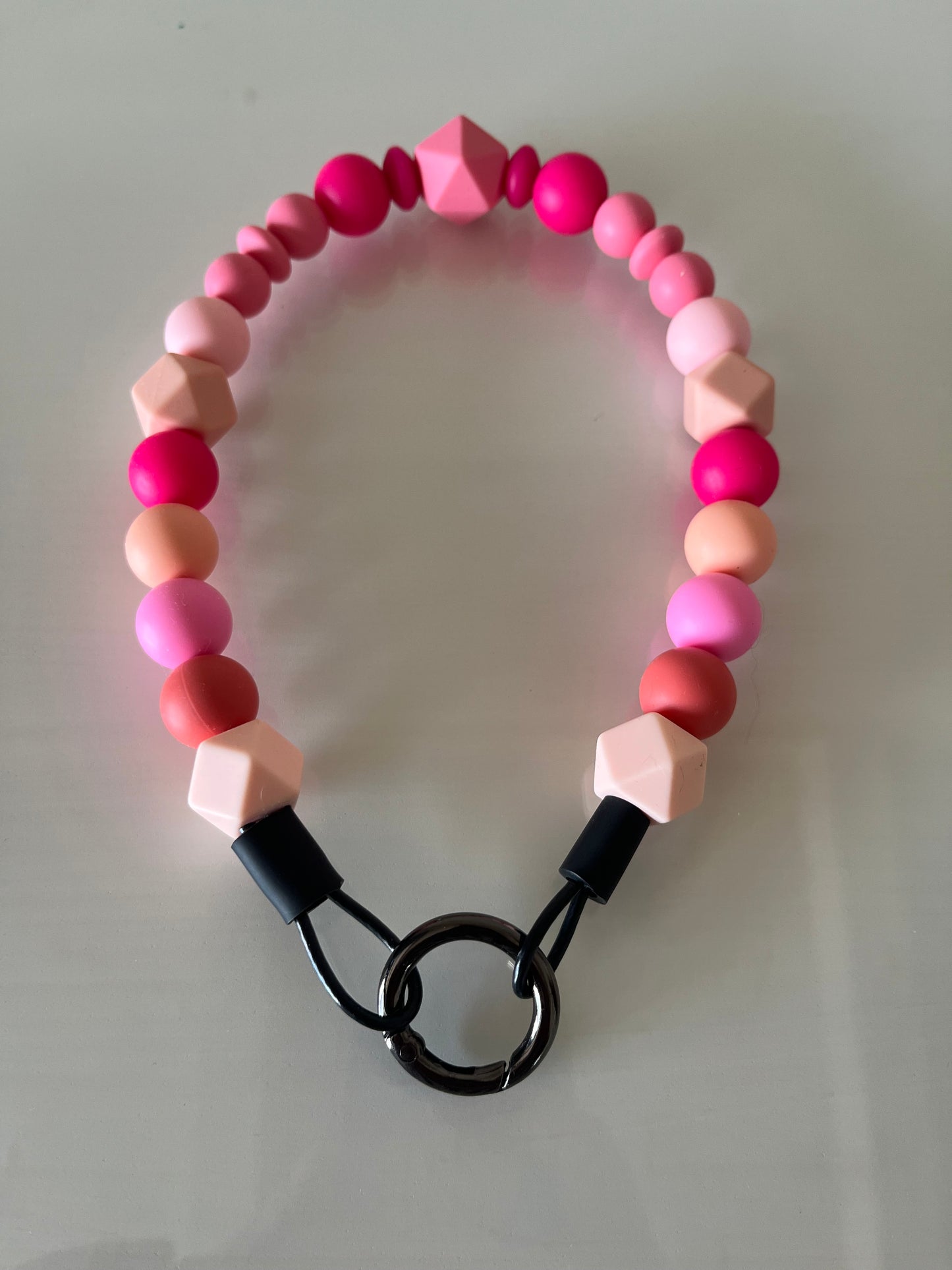 Silicone Beaded Dog Collar 'Pink Mink'