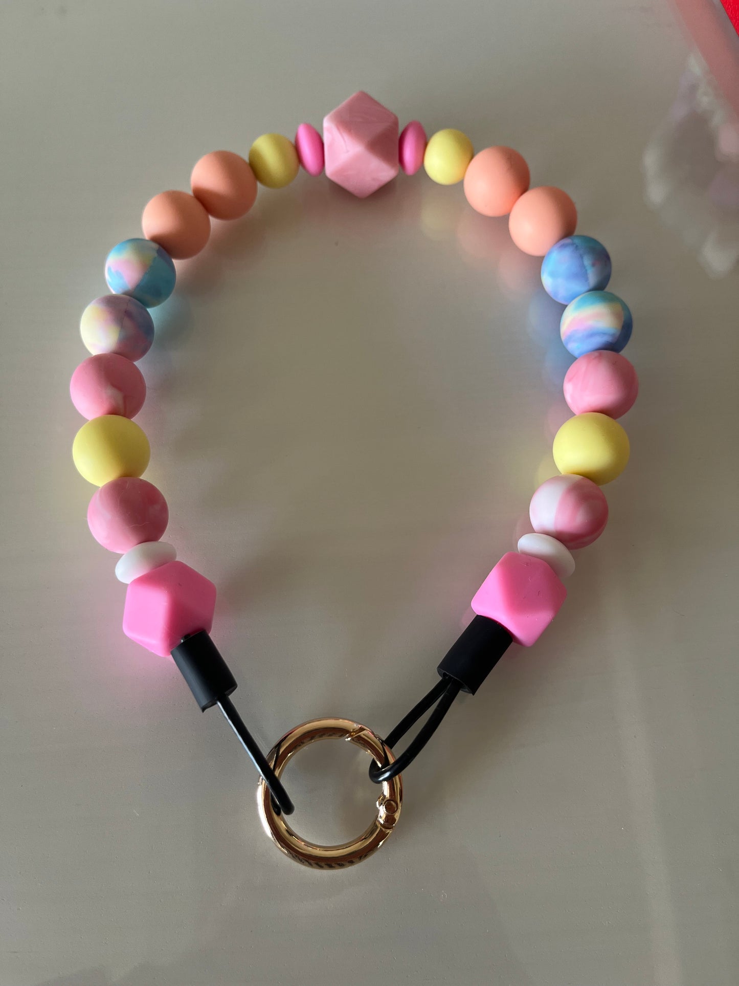 Silicone Beaded Dog Collar 'Bubblegum'